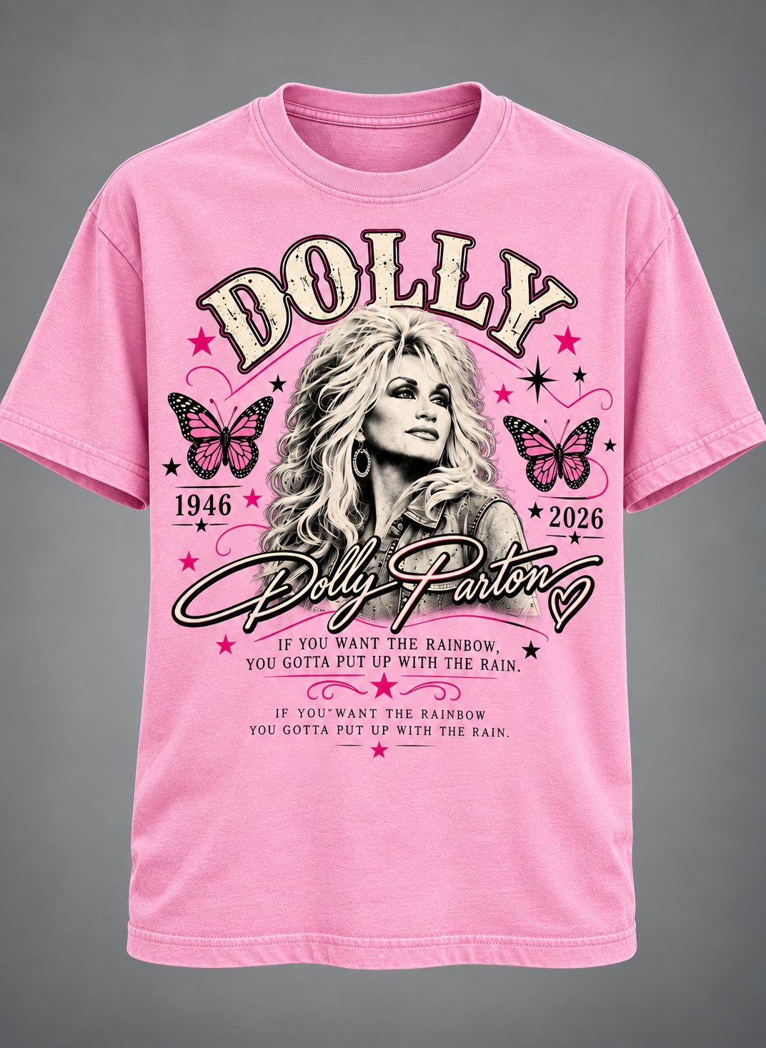 Dolly Parton Rainbow Tribute T-Shirt – If You Want the Rainbow Vintage Country Music Memorial Tee💗🦋🎸