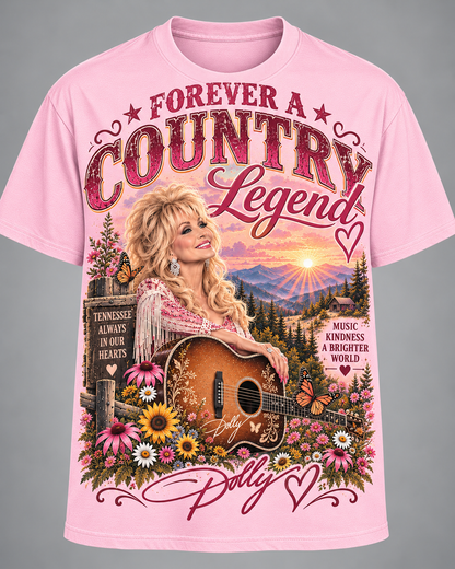 Dolly Forever – Her Music, Her Heart, Her Legacy Tribute Tee💗🦋🎸