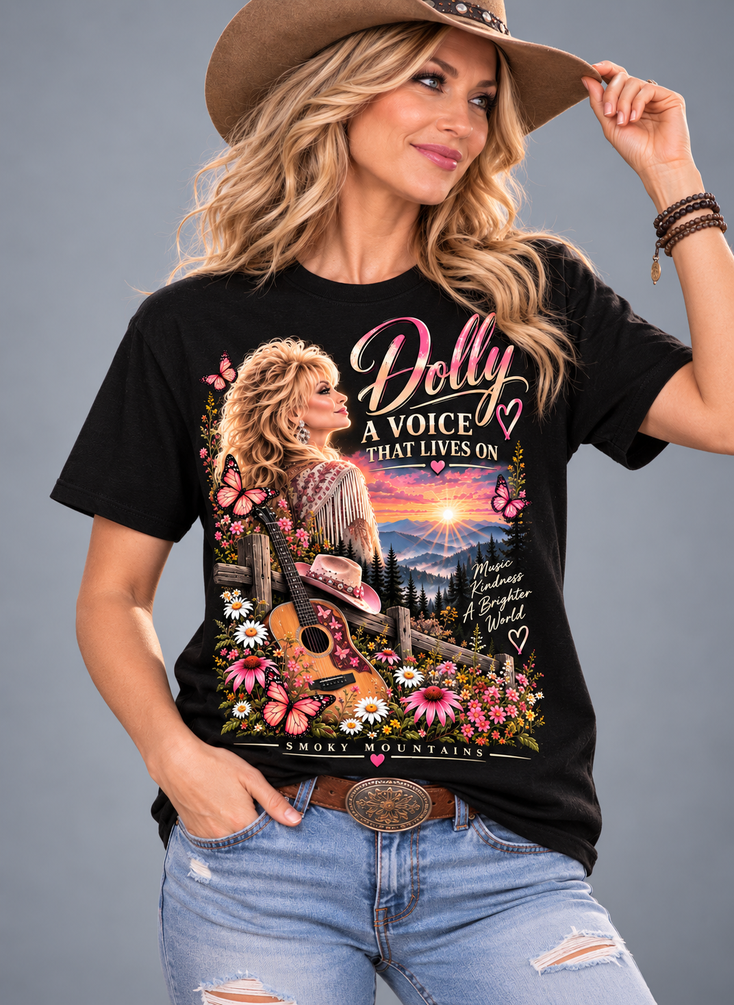 Forever in Our Hearts – A Voice That Lives On Country Tribute Tee💗🦋🎸