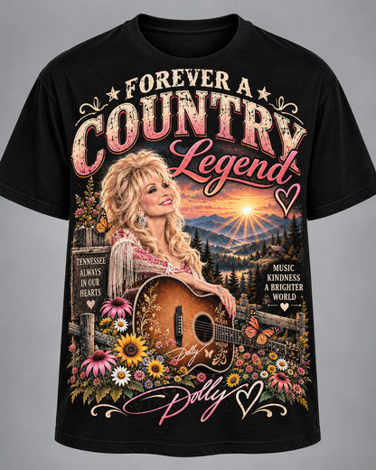 Dolly Forever – Her Music, Her Heart, Her Legacy Tribute Tee💗🦋🎸