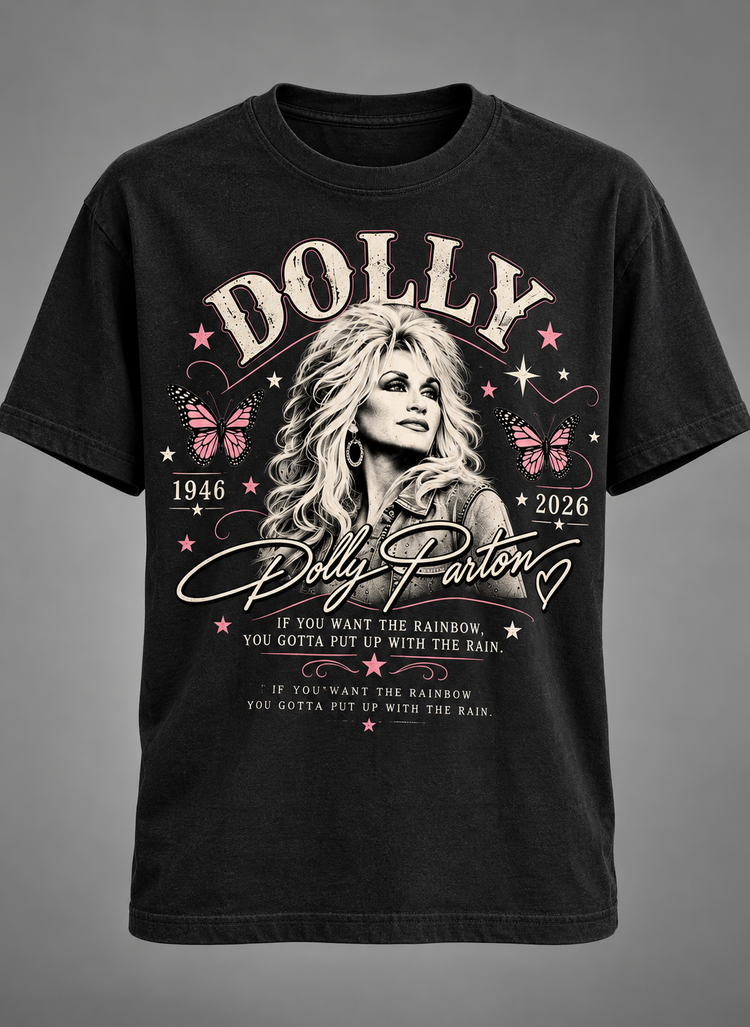Dolly Parton Rainbow Tribute T-Shirt – If You Want the Rainbow Vintage Country Music Memorial Tee💗🦋🎸