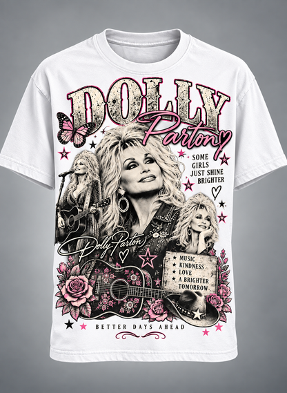 Dolly Parton Better Days Ahead T-Shirt – Some Girls Just Shine Brighter Country Music Tribute Tee💗🦋🎸